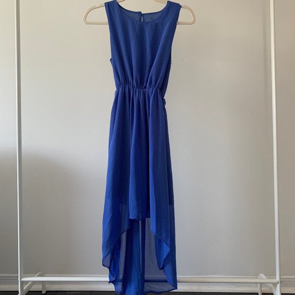 Sapphire Blue High Low Dress